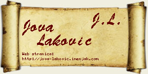 Jova Laković vizit kartica